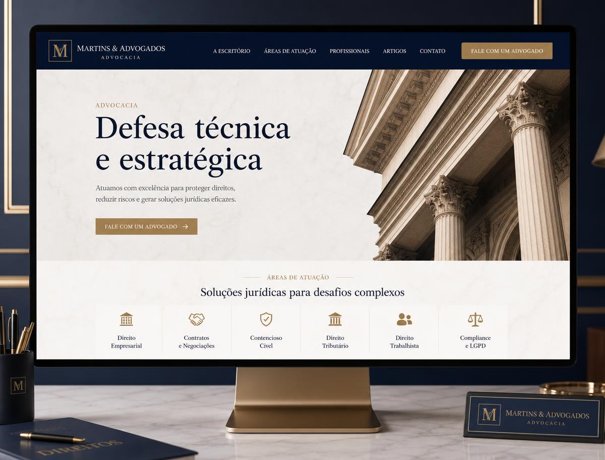 Projeto Martins & Advogados — Site Institucional desenvolvido pela Navas Hub